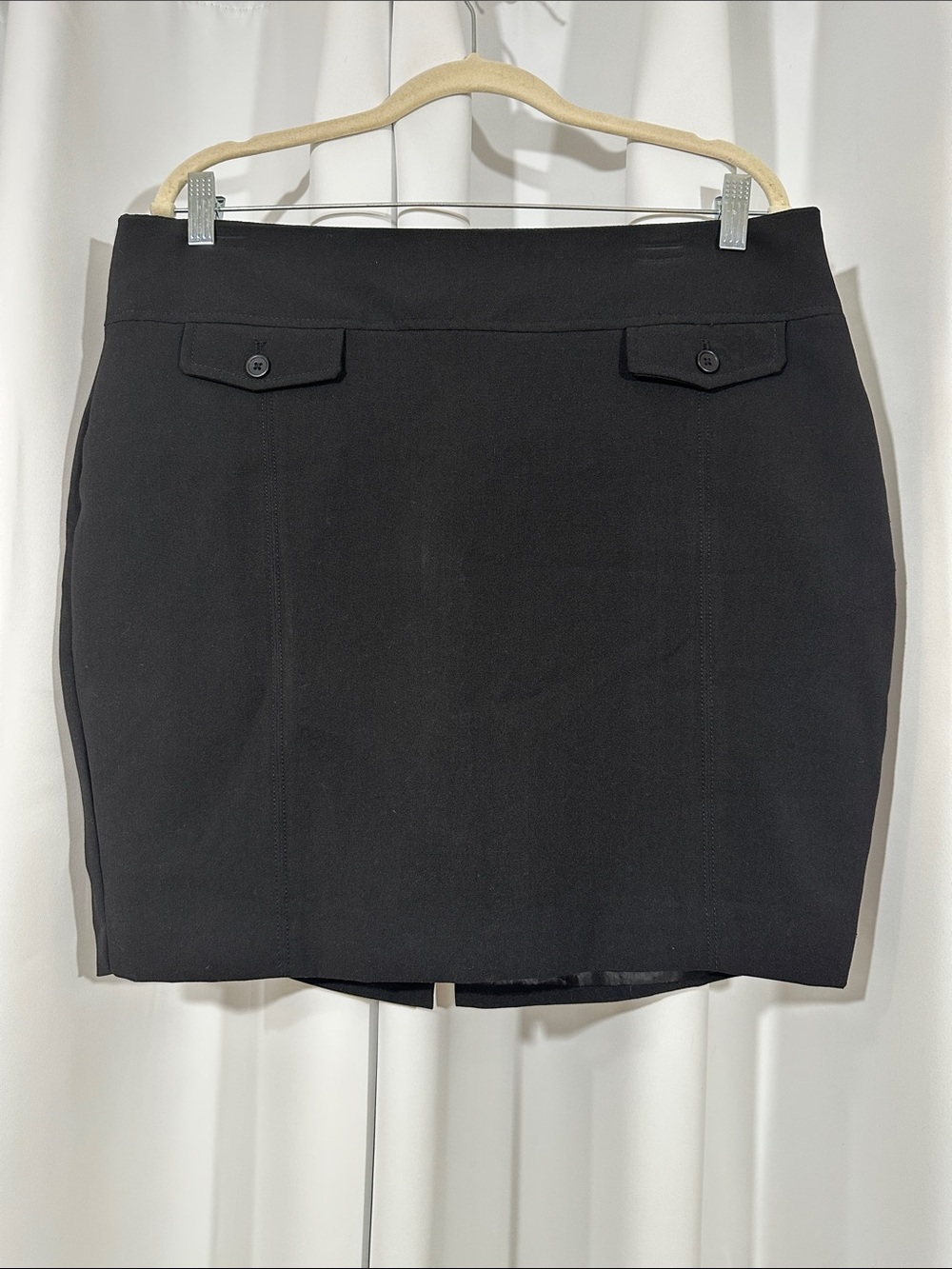 Express Black Pencil Skirt Size 12 Stretch Career Office Mini Skirt